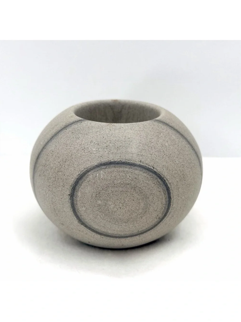 Lossikivi Haapsalu Estonia Round Polished Natural Stone Tealight Candle Holder